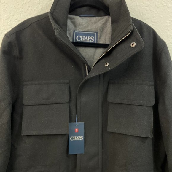 Chaps Men's Casual Coat Black Size 42 Reg - Picture 12 of 12